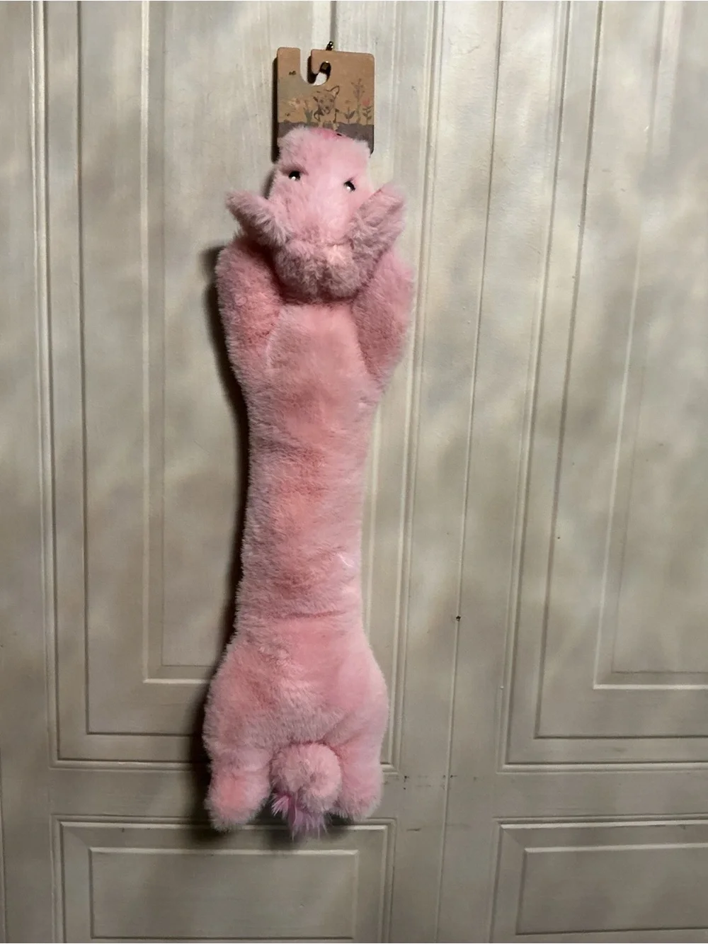 Brand New Pally Paw Long Body Pig Dog Toy Clinker & Squeaker 20”